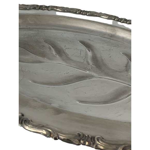 FB Rodgers Silver Co Tree of Life Spring Tray Footed Large 16 x 12" VTG 6573 - Picture 6 of 14